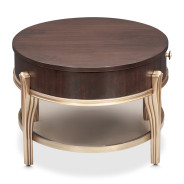 Oval Cocktail Table Warm Pecan Camellia Field Collection By Michael Amini 9090201-400