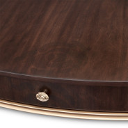 Oval Cocktail Table Warm Pecan Camellia Field Collection By Michael Amini 9090201-400