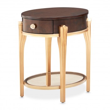 Round End Table w/Drawer...