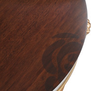 Round End Table w/Drawer Warm Pecan Camellia Field Collection By Michael Amini 9090202-400