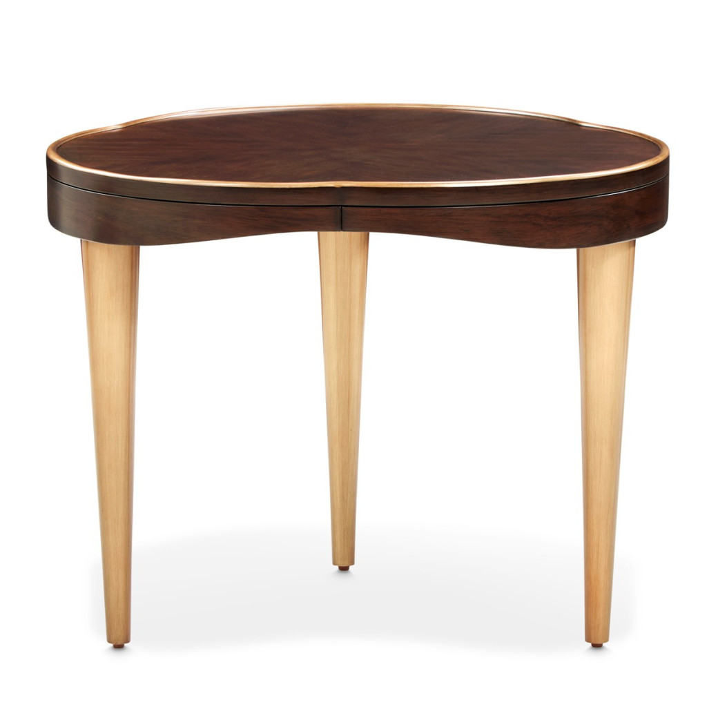 End Table Warm Pecan Camellia Field Collection By Michael Amini 9090205-400