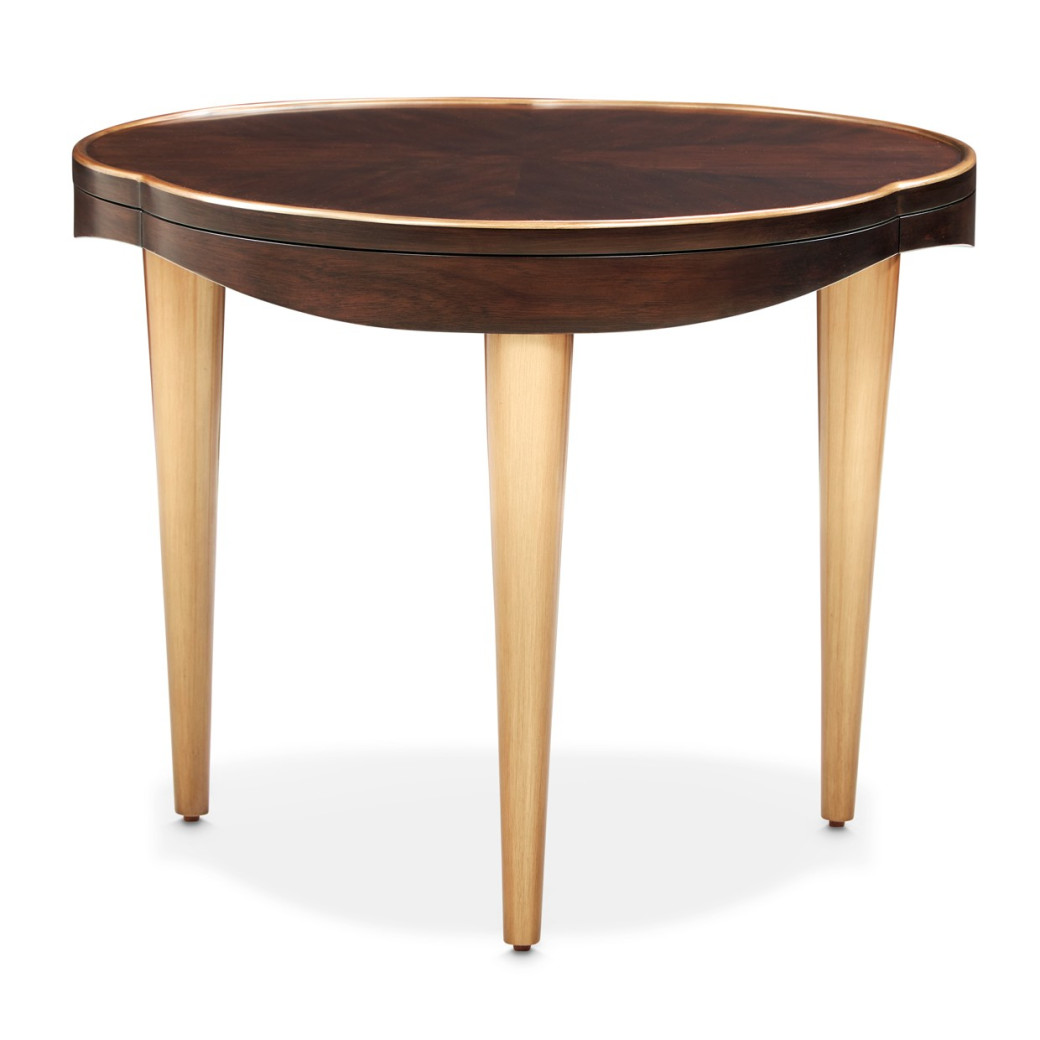 End Table Warm Pecan Camellia Field Collection By Michael Amini 9090205-400