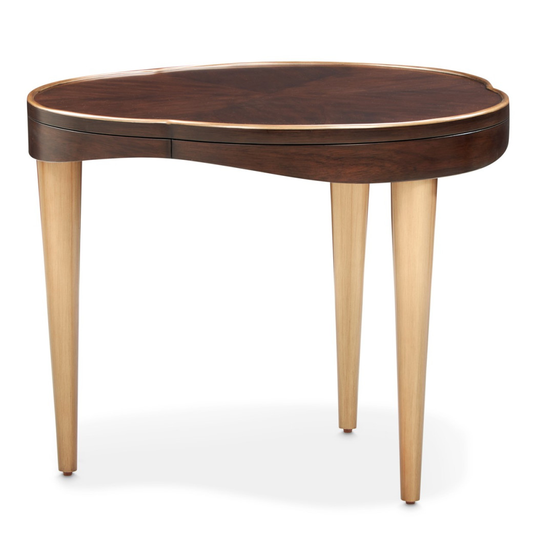 End Table Warm Pecan Camellia Field Collection By Michael Amini 9090205-400