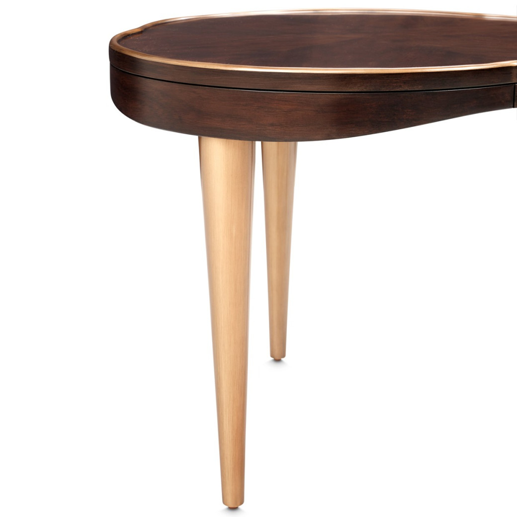 End Table Warm Pecan Camellia Field Collection By Michael Amini 9090205-400