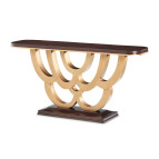 Console Table Warm Pecan Camellia Field Collection By Michael Amini 9090223-400