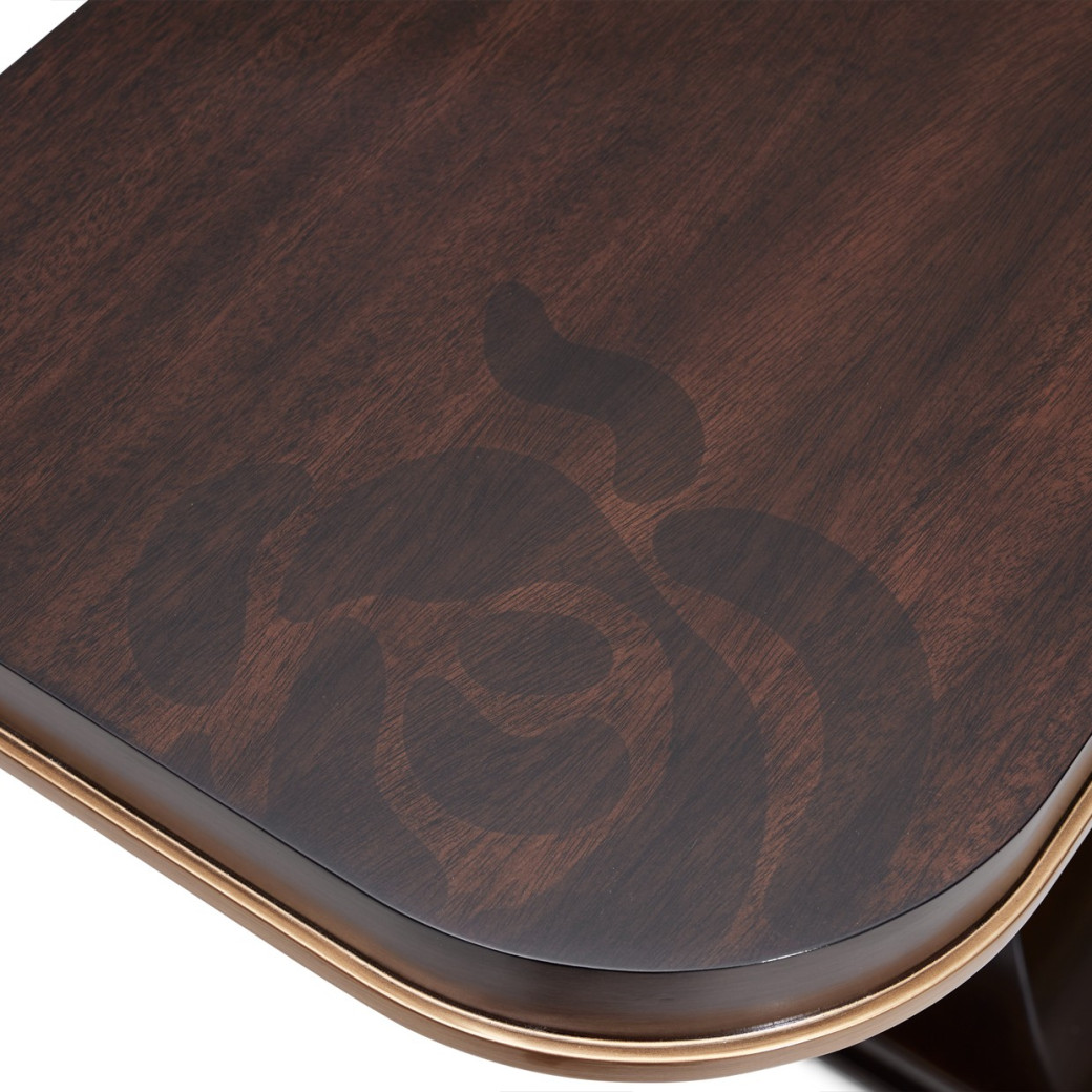 Console Table Warm Pecan Camellia Field Collection By Michael Amini 9090223-400