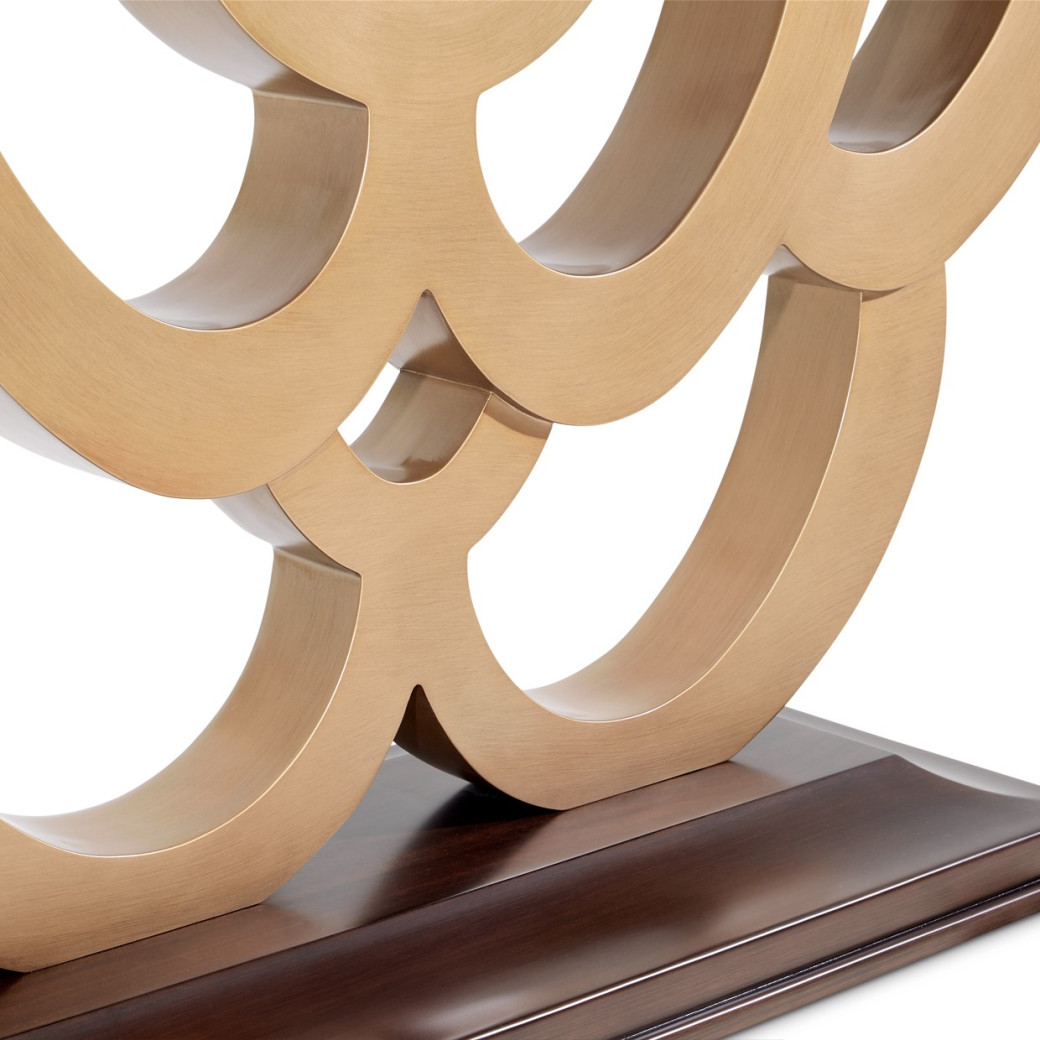 Console Table Warm Pecan Camellia Field Collection By Michael Amini 9090223-400