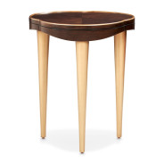 Chairside Table Warm Pecan Camellia Field Collection By Michael Amini 9090206-400