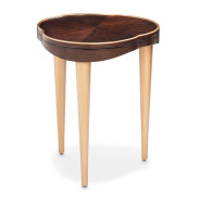 Chairside Table Warm Pecan Camellia Field Collection By Michael Amini 9090206-400