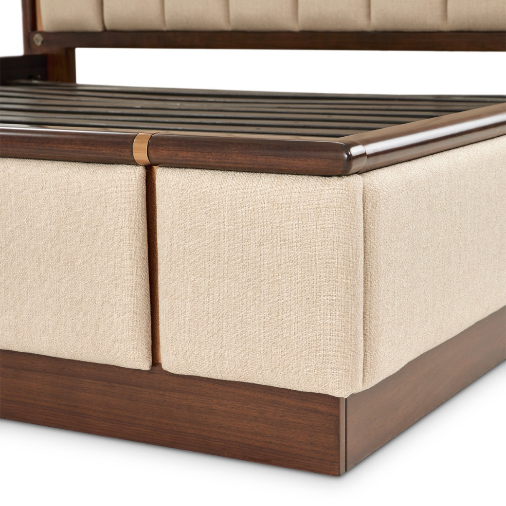 Queen Platform Bed w/Lift Mechanism & Slats (4pc) Mason Park Collection By Michael Amini