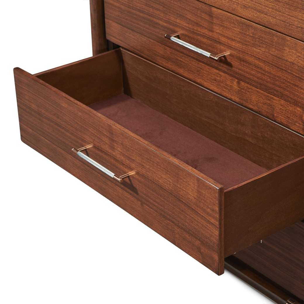 5 Drawer Gentelmen's Chest Umber Mason Park Collection By Michael Amini  9094072SA-406