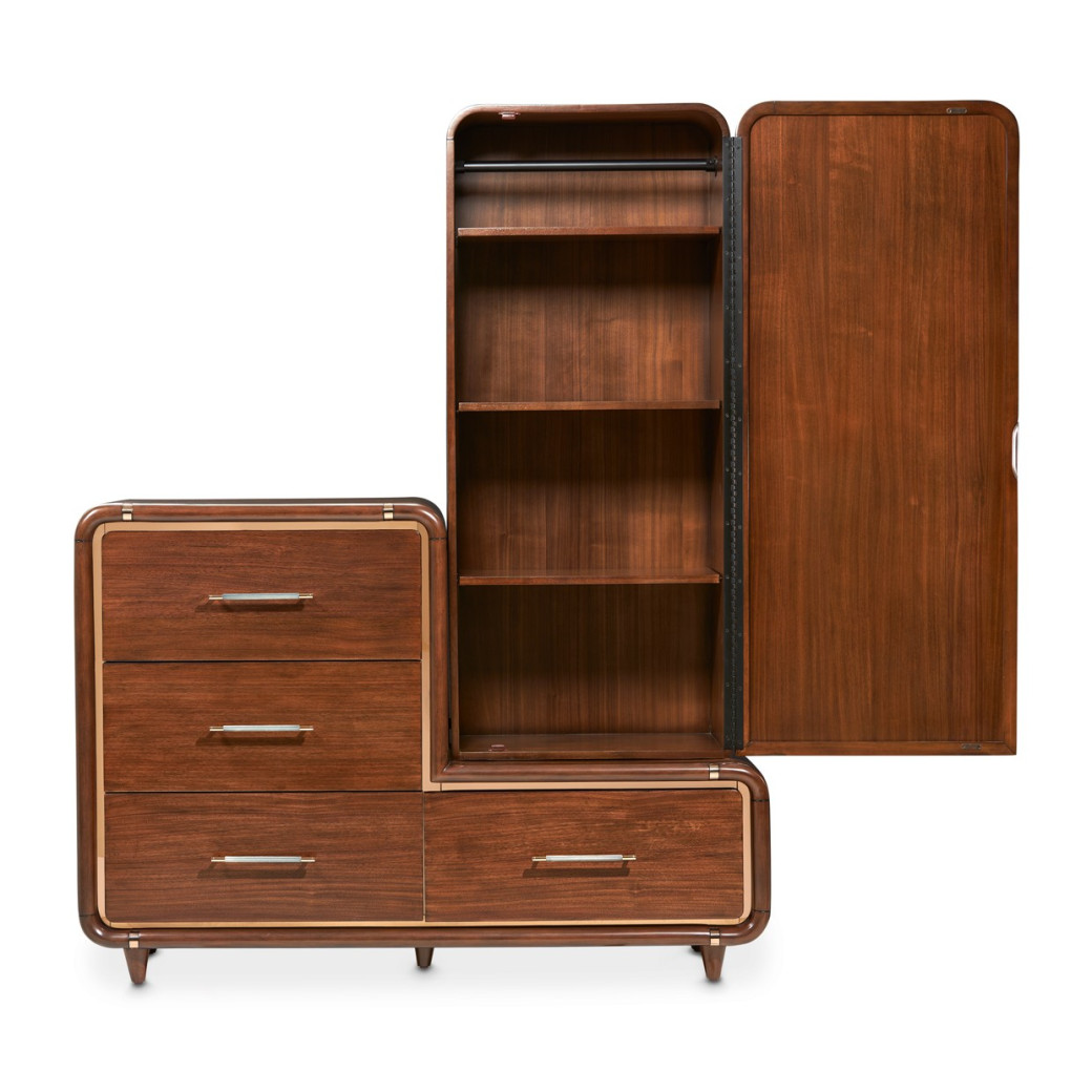 Offset Chest & Storage Mirror 2pc Umber Mason Park Collection By Michael Amini 9094070SA-71-406