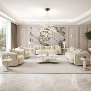 Sofa Crepe Gold Sassani Collection By Michael Amini LFR-SSNI815-CPE-806