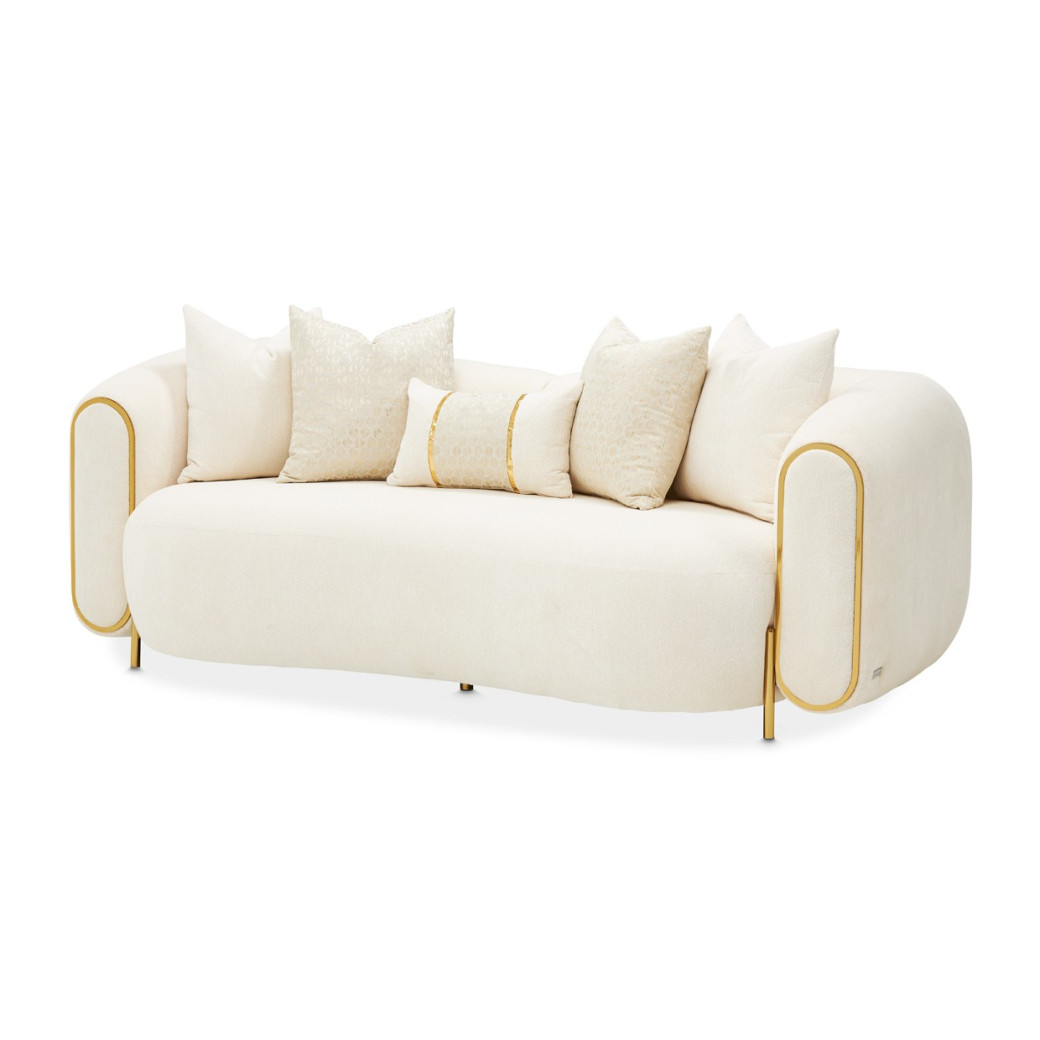 Loveseat Crepe Gold Sassani Collection By Michael Amini LFR-SSNI825-CPE-806