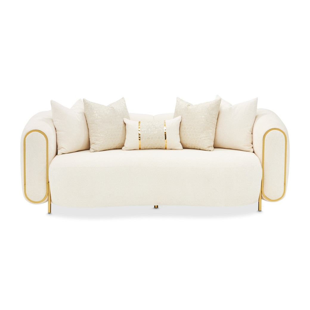 Loveseat Crepe Gold Sassani Collection By Michael Amini LFR-SSNI825-CPE-806
