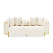 Loveseat Crepe Gold Sassani Collection By Michael Amini LFR-SSNI825-CPE-806