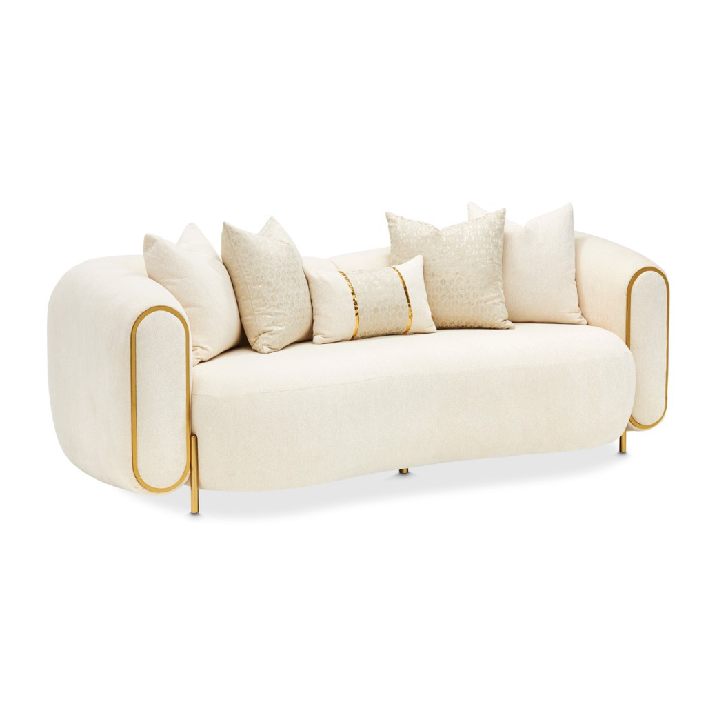 Loveseat Crepe Gold Sassani Collection By Michael Amini LFR-SSNI825-CPE-806