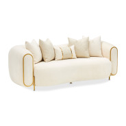 Loveseat Crepe Gold Sassani Collection By Michael Amini LFR-SSNI825-CPE-806
