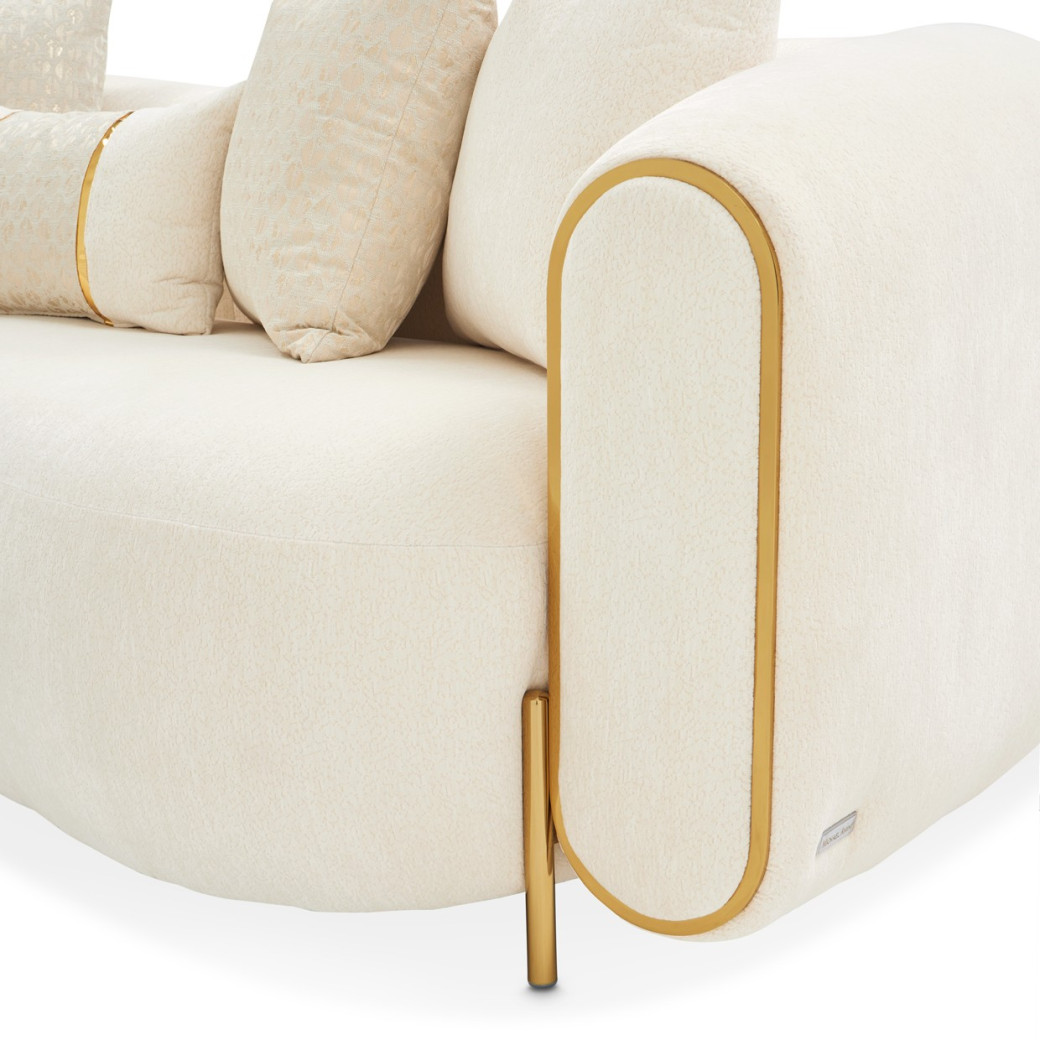 Loveseat Crepe Gold Sassani Collection By Michael Amini LFR-SSNI825-CPE-806