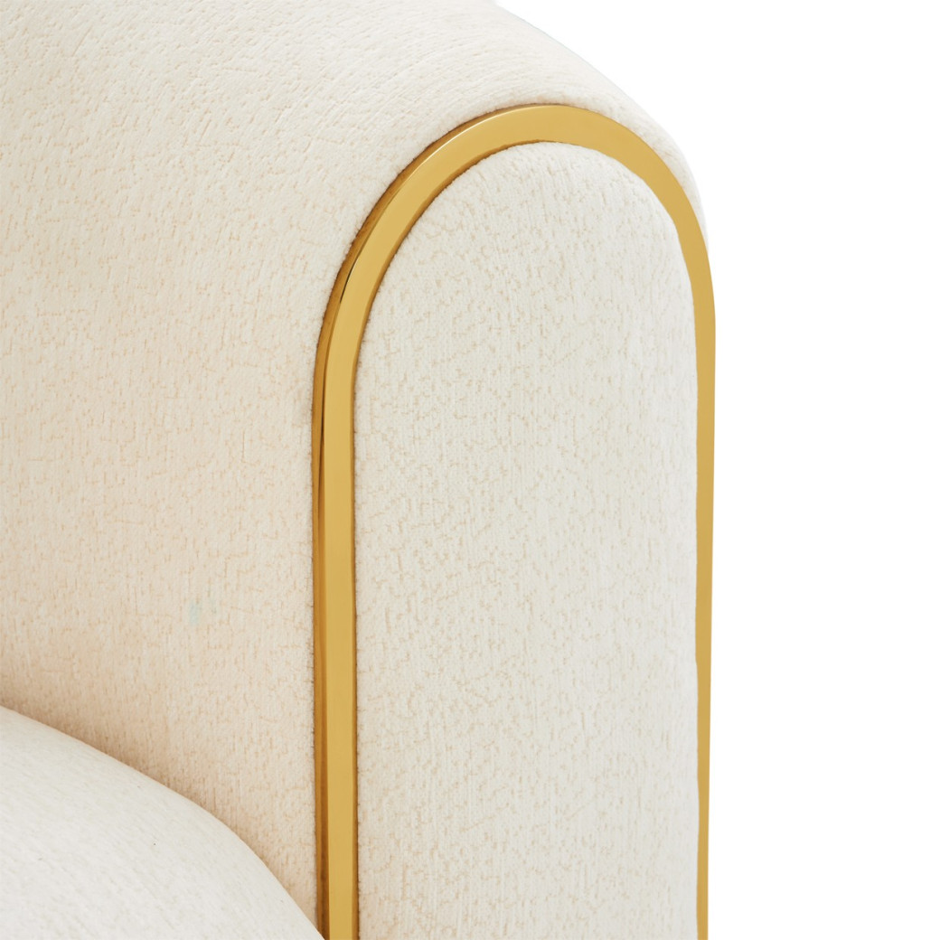 Loveseat Crepe Gold Sassani Collection By Michael Amini LFR-SSNI825-CPE-806