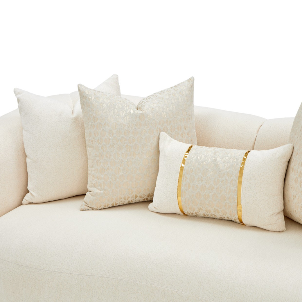 Loveseat Crepe Gold Sassani Collection By Michael Amini LFR-SSNI825-CPE-806