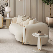 Loveseat Crepe Gold Sassani Collection By Michael Amini LFR-SSNI825-CPE-806