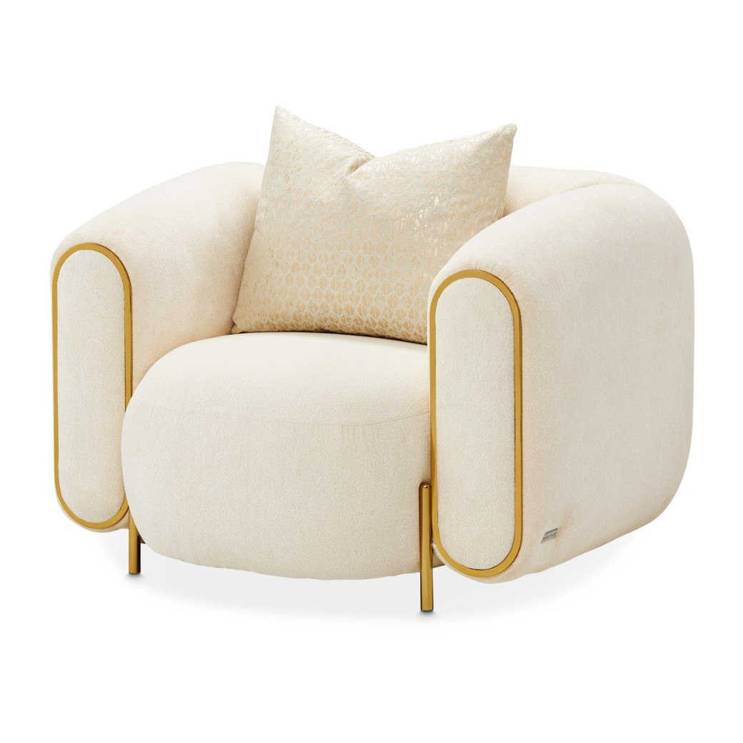 Chair Crepe Gold Sassani Collection By Michael Amini LFR-SSNI835-CPE-806
