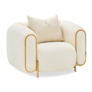 Chair Crepe Gold Sassani Collection By Michael Amini LFR-SSNI835-CPE-806