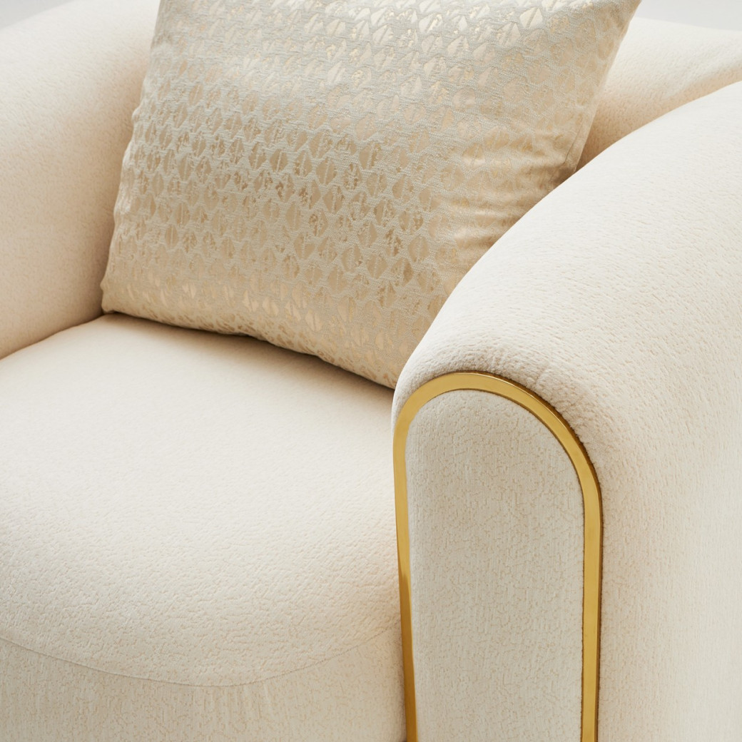 Chair Crepe Gold Sassani Collection By Michael Amini LFR-SSNI835-CPE-806