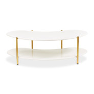 Cocktail Table Pearl White/Gold Sassani Collection By Michael Amini LFR-SSNI201-128