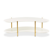 Cocktail Table Pearl White/Gold Sassani Collection By Michael Amini LFR-SSNI201-128