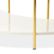 Cocktail Table Pearl White/Gold Sassani Collection By Michael Amini LFR-SSNI201-128