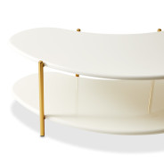 Cocktail Table Pearl White/Gold Sassani Collection By Michael Amini LFR-SSNI201-128