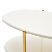 Cocktail Table Pearl White/Gold Sassani Collection By Michael Amini LFR-SSNI201-128