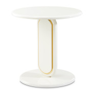 End Table Pearl White/Gold Sassani Collection By Michael Amini LFR-SSNI202-128