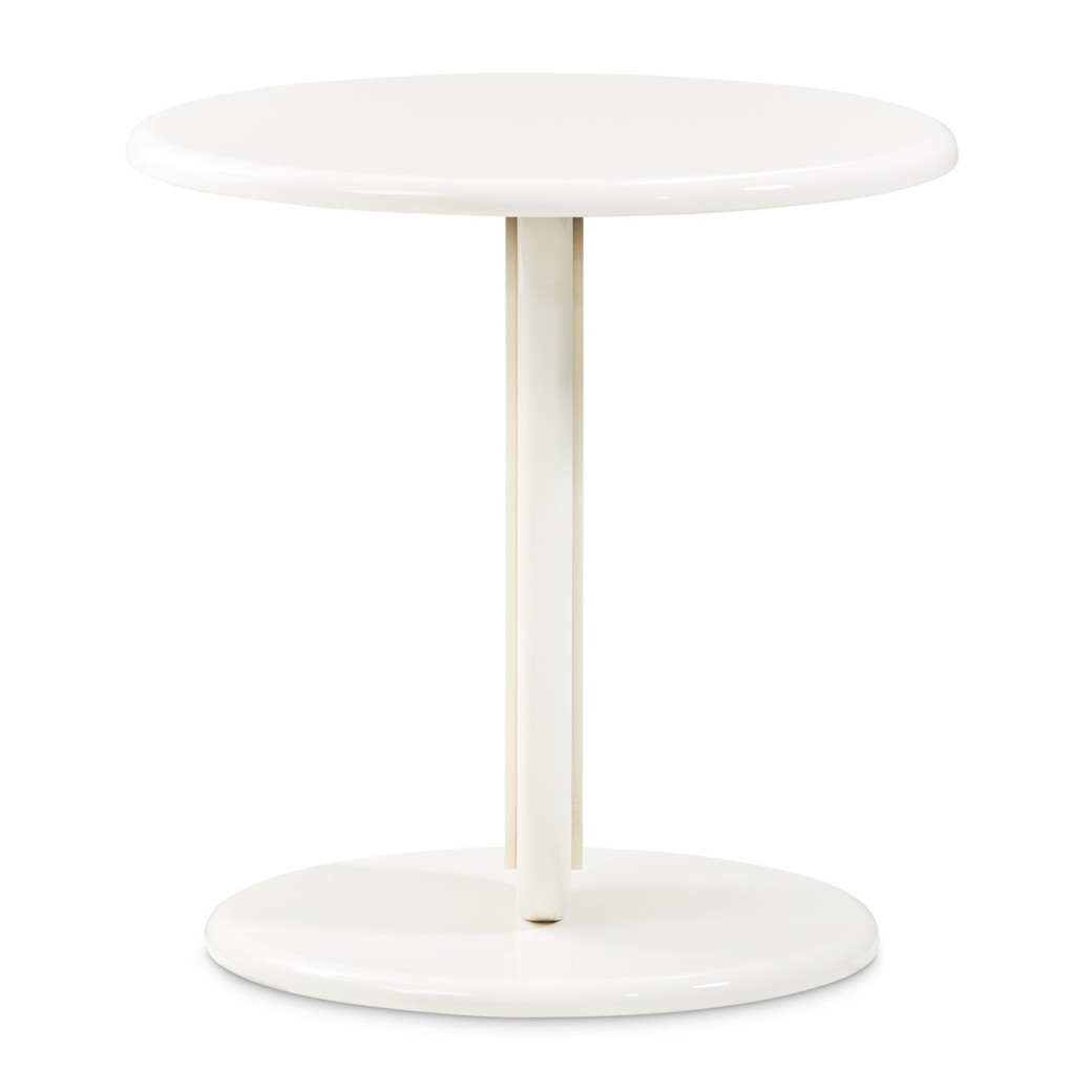 End Table Pearl White/Gold Sassani Collection By Michael Amini LFR-SSNI202-128