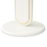End Table Pearl White/Gold Sassani Collection By Michael Amini LFR-SSNI202-128