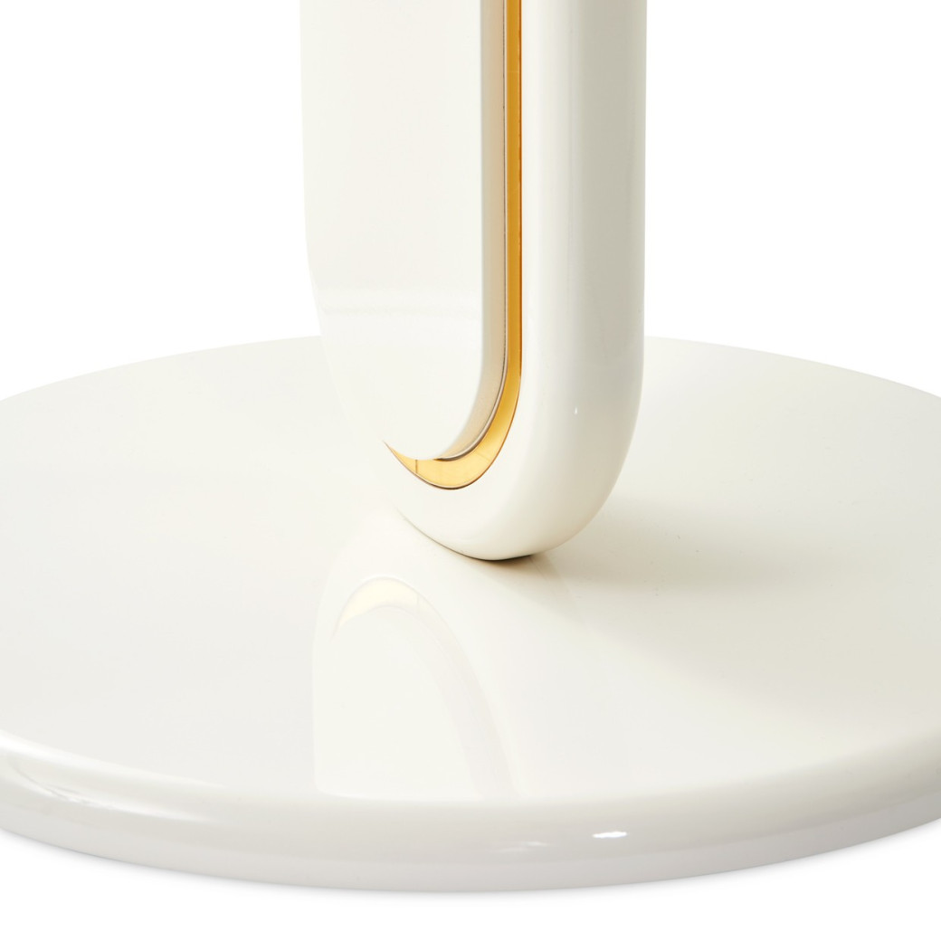 End Table Pearl White/Gold Sassani Collection By Michael Amini LFR-SSNI202-128