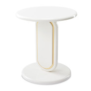 Accent Table Pearl White/Gold Sassani Collection By Michael Amini LFR-SSNI222-128