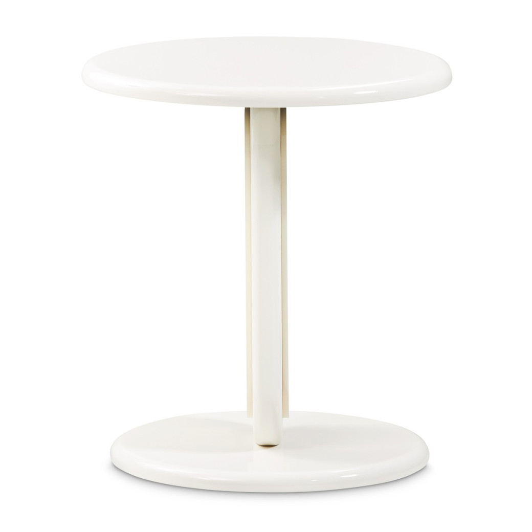 Accent Table Pearl White/Gold Sassani Collection By Michael Amini LFR-SSNI222-128