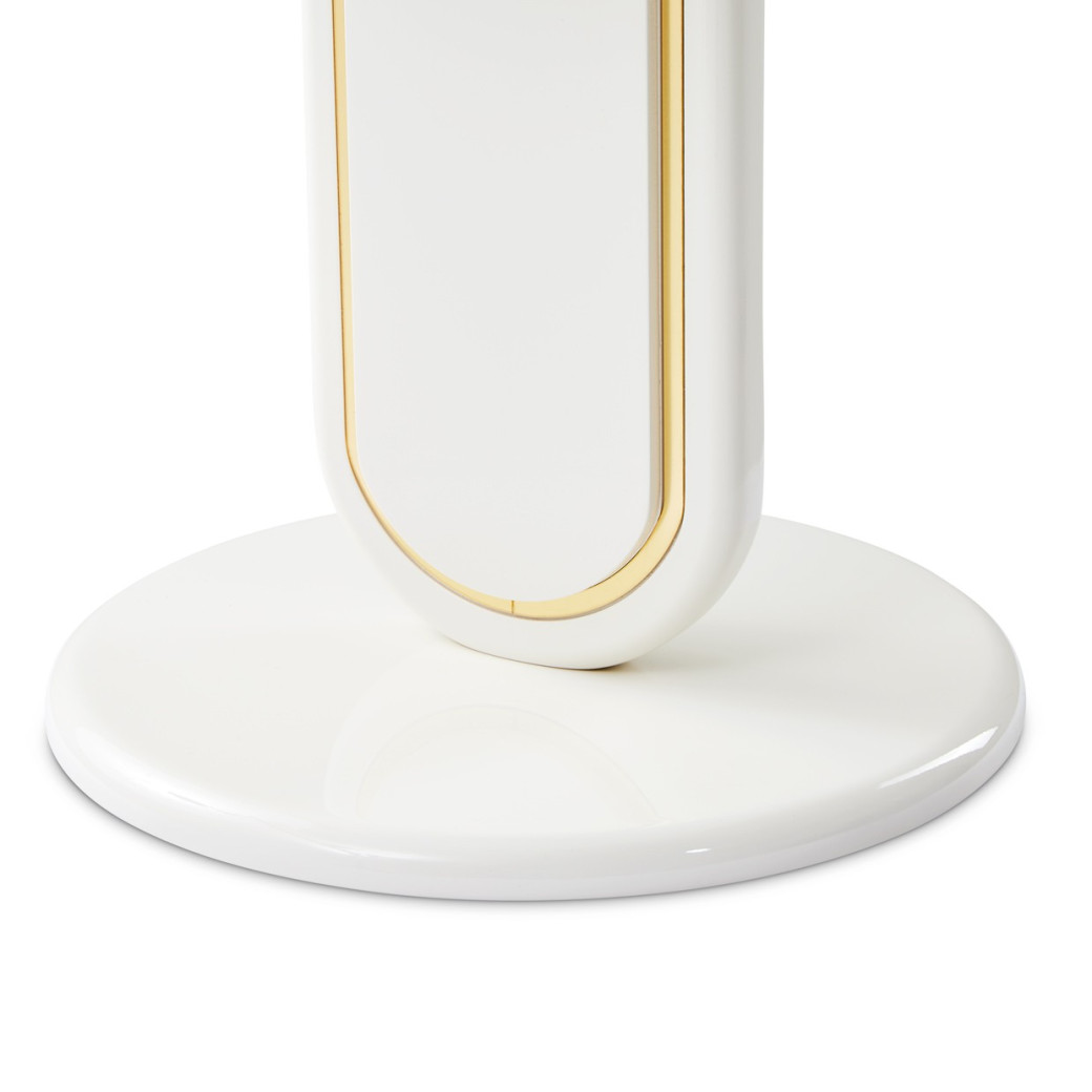 Accent Table Pearl White/Gold Sassani Collection By Michael Amini LFR-SSNI222-128