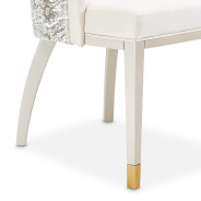 7PC Double Pedestal Dining Table Shimmer Ivory Carmela Collection By Michael Amimi LFR-CRMA002-141