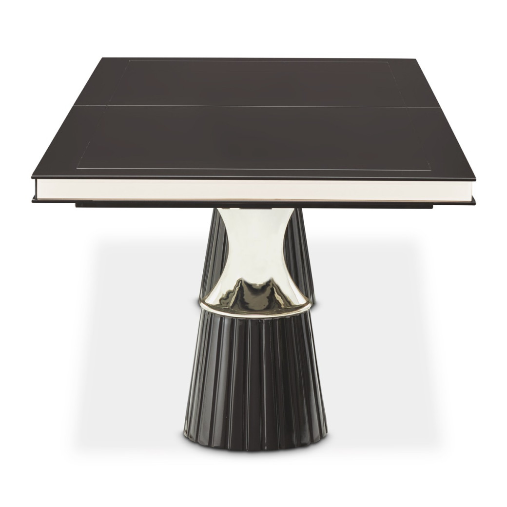 7PC Double Pedestal Dining Table Glossy Charcoal Sand Carmela Collection by Michael Amimi  LFR-CRMA002-830