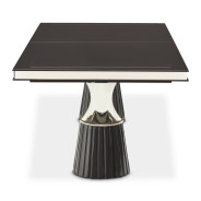 7PC Double Pedestal Dining Table Glossy Charcoal Sand Carmela Collection by Michael Amimi  LFR-CRMA002-830