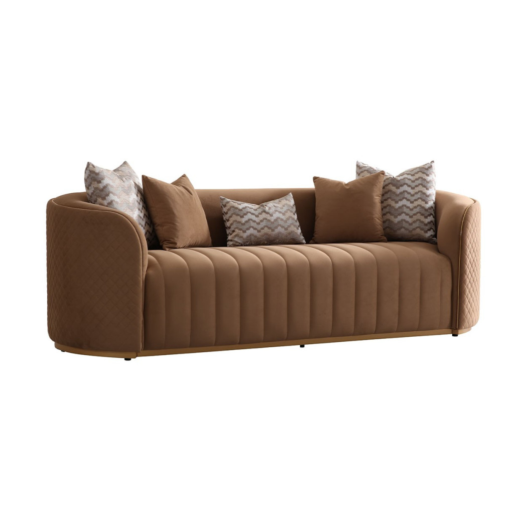Sofa Caramel Gold Ariana Collection by Michael Amini LFR-ARNA815-CML-806