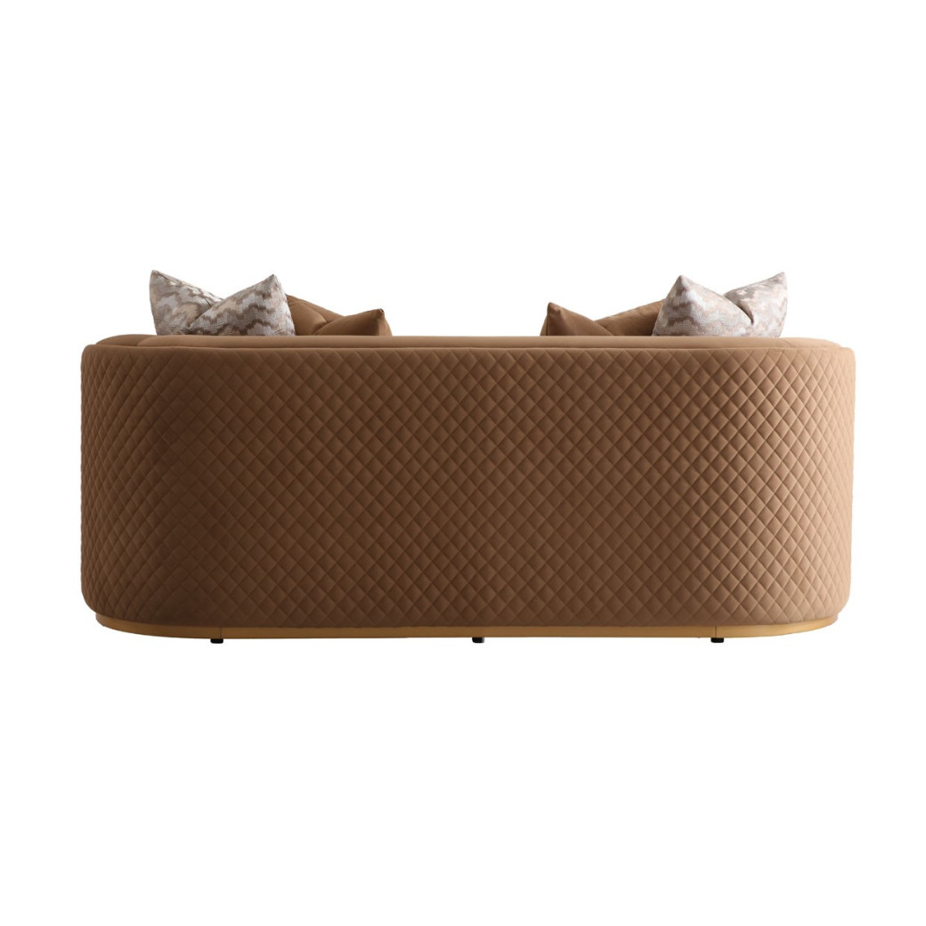 Loveseat Caramel Gold Ariana Collection by Michael Amini LFR-ARNA825-CML-806