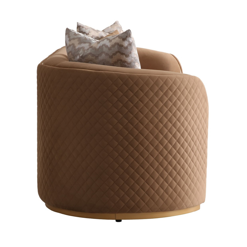 Loveseat Caramel Gold Ariana Collection by Michael Amini LFR-ARNA825-CML-806