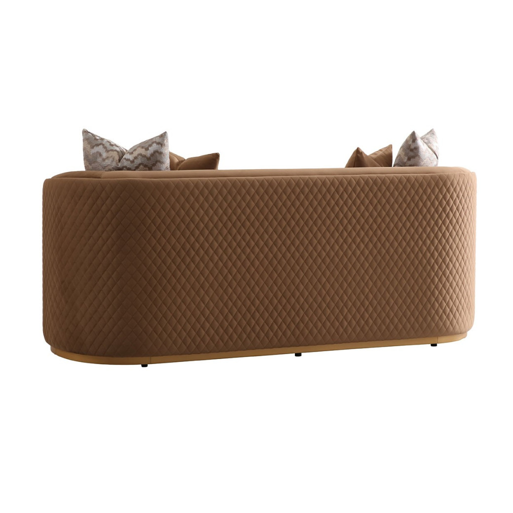 Loveseat Caramel Gold Ariana Collection by Michael Amini LFR-ARNA825-CML-806