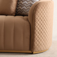 Loveseat Caramel Gold Ariana Collection by Michael Amini LFR-ARNA825-CML-806