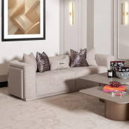 Sofa Mink Light Ash Canberra Collection By Michael Amini LFR-CNBA816-MNK-120